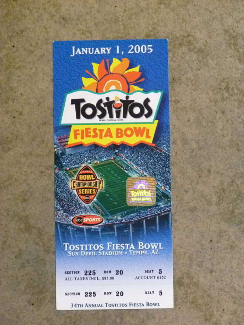 2005 FIESTA BOWL FULL Ticket PITTSBURGH & UTAH eBay