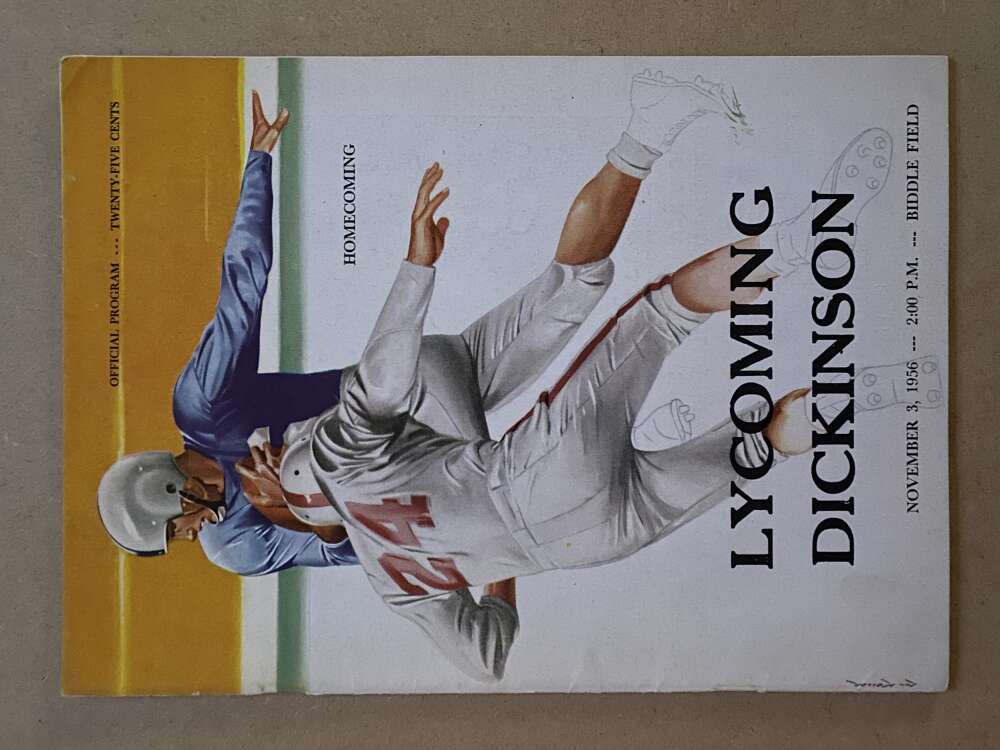 DICKINSON (PA) vs LYCOMING COLLEGE FOOTBALL PROGRAM 1956